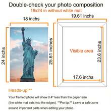 Elegant 5x8 Black Photo Frame For Wall & Tabletop Display - Black - View 2