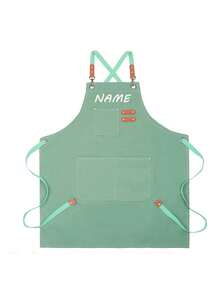 Unisex Custom Canvas Apron With Pockets - Personalized Cotton Work Apron For Hair Salon, Nail Techs, Baristas, Bakers, Gardeners, Beauty Professionals, Pink Canvas Apron, Unisex Cotton Apron, Hairdresser Apron, Nail Tech Apron, Barber Apron, Makeup Artist Apron, Adjustable Pink Apron, For Men And Women, Custom Cooking Utensils With Text And Personalized Photo,Washing Gloves