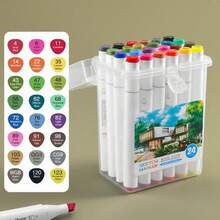 36pcs/24pcs/12pcs Washable Soft Tip Alcohol Based Marker Pens, Children Art Drawing & Design Colored Marker Set,School Supplies,Back To School - Multicolor - View 5