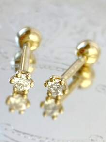 1 Pair S925 Sterling Silver Minimalist Screw Stud Earrings, Elegant Everyday Wear & Party Earrings, Perfect Gift For Women On Valentine's Day, Birthday, Silver Jewelry