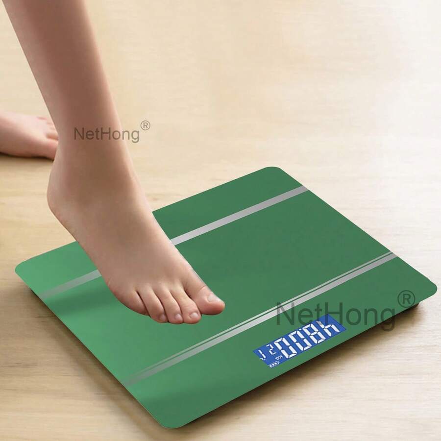 NetHong Digital Bathroom Scales 180KG Body Weight Weighing Scale Smart LED Electronic Back To School - Green - View 1