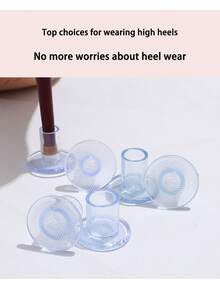 2pcs High Heels Cover - Effectively Protect The Heels Of High-Heeled Shoes, Increase The Balance Of High-Heeled Shoes, Enhance The Comfort Of Wearing High-Heeled Shoes, Reduce The Sound Of High-Heeled Shoes Walking (Walking Mute) High-Heeled Shoes Heel Staring Cover, PVC Software Material
