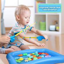 Magnetic Fishing Game For Kids 3-5 With Toddler Fishing Poles, Magnetic Poles Game Are Designed For Little Hands, Bath Toys For Kids Ages 4-8