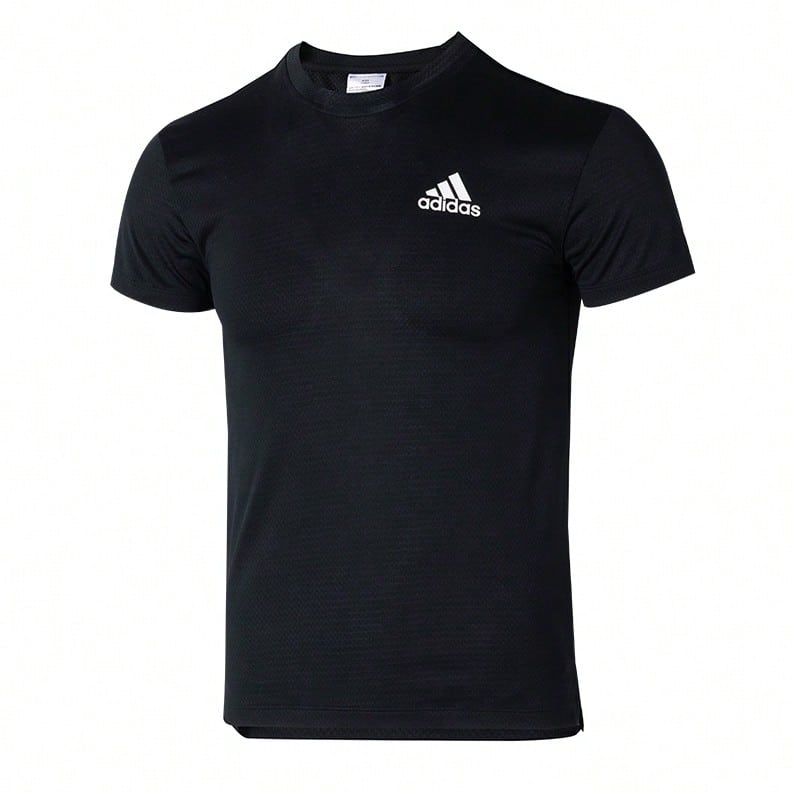 阿迪达斯男士短袖T恤，夏季新款训练运动跑步健身休闲透气圆领HT9052