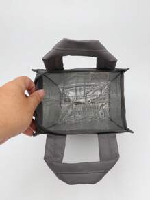 Bolsa aislada portátil de aluminio grueso, adecuada para viajes, picnics, bolsa refrigeradora de almuerzo. Tamaño del producto: 17cm*13cm*25cm. Bolsa escolar para útiles escolares, bolsa de almuerzo refrigerada para mujeres, accesorios de picnic, accesorios escolares