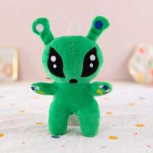 1 pieza Nuevo Lanzamiento 2025 - Muñeco de peluche de Alien de ojos grandes verde - Almohada compañera de sueño divertida para niños y niñas - Muñeco de peluche - Hecho a mano - Regalo de cumpleaños, regalo de Navidad, regalo de Halloween, regalo perfecto