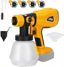 Paint Sprayer For Dewalt 20V MAX Battery, HVLP Spray Paint Gun With Brushless Motor And Copper Nozzle, 200W Cordless Paint Sprayer For Home Interior And Exterior, House Painting(Battery Not Included) - Multicolor - View 1