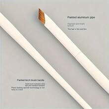 精准斜角眼线眉刷 - 浅米色尼龙眉刷，适合所有化妆人士 - 精细斜角眼线眉刷，镰刀形超薄斜角设计，打造丝滑精致眼妆。美妆工具，旅行必备，情人节好礼，价格实惠，旅行化妆刷，女士礼物，化妆师，专业全套化妆工具 - 淺灰色 - 查看 6