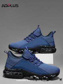 AoPlus Men's Sports Shoes - Work Casual Sneakers With Slip-Resistant Sole - 藍色 - 查看 2