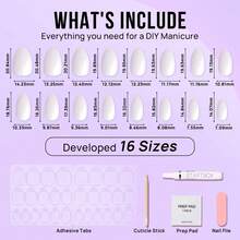 Press On Nails Red - Cat Eye Press On Nails Square For Gifts,Cherry Short Stick On Nails With Glue, Glossy Reusable Nail Tips In 15 Sizes - 30 Soft Gel Fake Nails Kit, Hot Love - Cream - 查看 3