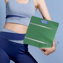 NetHong Digital Bathroom Scales 180KG Body Weight Weighing Scale Smart LED Electronic Back To School - Green - View 4