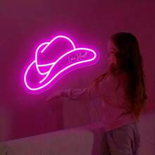Customizable Cowboy Hat LED Light With Adjustable Brightness Function - USB Powered, Perfect For Weddings, Birthdays, Home Decor - Ideal Mother'S Day, Holiday Gift, Suitable Bedroom, Living Room, Friend, Disco Light