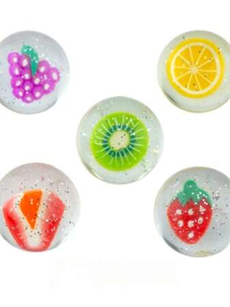 3pcs Colorful Rubber Bouncy Ball Toys, Random Colors