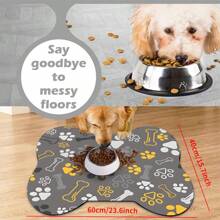 1 pezzo Tappetino per la pappa per animali domestici, tappetino assorbente per cibo di gatti e cani, tappetino per animali domestici impermeabile e anti-gocciolamento, senza macchie e facile da pulire, adatto per contenere acqua e cibo per animali domestici, accessori per animali domestici, tappetino per pasti per animali domestici adatto per bevitori sporchi e disordinati