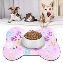 1 pezzo di tappetino da alimentazione per animali domestici, tappetino assorbente per cibo per gatti e cani, tappetino antistrappo e impermeabile per animali domestici, resistente alle macchie e facile da pulire, adatto per contenitori d acqua per cani e gatti, accessori per animali domestici, tappetino per pasti per animali adatto per animali che fanno sporco e disordinati.