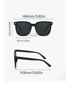 1pc Customized Text Framed Glasses, Unisex Design, Square Frame And Wide Lens, Suitable For Men And Women's Fashion Street Wear Accessories, Stylish, Minimalist, Modern Customized, Ideal For All Seasons, Camping, Travel, Personalized, Unique Ideal Gift For Him, Her, Boyfriend, Girlfriend, Mom, Dad, Family, Friends, Graduation, Anniversary, Valentine's Day, Mother's Day, Birthday, Father's Day, Graduation, Wedding - Multicolor - View 6