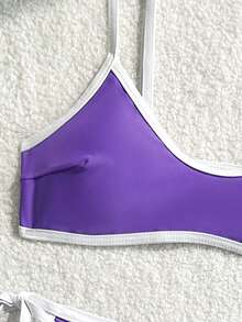 Solid Color Elegant Sexy Lace-Up Beach Swimsuit