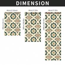 1 Rolle Vintage Stil Selbstklebende Tapete - Polygonales Blumen Muster, Abziehen und Aufkleben, Abnehmbar, Wasserfestes Kontaktpapier, Geeignet für Wohnzimmer, Schlafzimmer, Esszimmer, Flur, Heimdekoration, Schrank, Bücherregal, Möbel, Wandkunst, Sommerdekoration, Feiertagsdekoration Geschenk