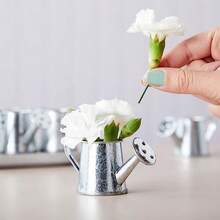 12Pack Mini Galvanized Watering Can Decorative Mini Watering Can For Crafts Party Favors Housewarmings GardenTheme Parties And Home Decor Silver 3x1.6 In - Bạc - Xem 2