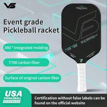 VISPINVO Pickleball Paddle, 16MM T700 Thermoformed Raw Carbon Fiber Pickleball Paddle, USAPA Approved, Polypropylene Honeycomb Core, Foam Injected Edges For Expanded Sweet Spot, Control And Balance