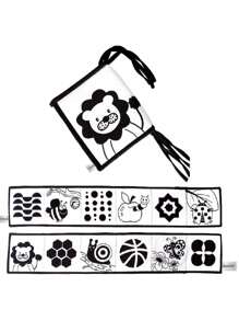 Newborn Toys, High Contrast Baby Books With Teethers, Black And White Infant Toys, Montessori Toys For 0-6-12 Months Early Brain Development, Sensory Learning Activity Gifts, Tummy Time Toystummy Time,Baby Toys,Baby Books