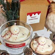 1 pieza Molde de vela de muñeco de nieve que se derrite para Navidad, molde de silicona para manualidades, yeso, resina, jabón hecho a mano