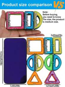 84PCS/56PCS Children's Magnetic Building Block Toys, Strong Magnetic Large Particles, Assembly, STEM Early Education, Intellectual Development, Boys And Girls' Birthday Gifts