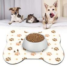 1 pezzo di tappetino per l'alimentazione degli animali domestici, tappetino assorbente per cibo di cani e gatti, tappetino antiscivolo e impermeabile, resistente alle macchie e facile da pulire, ideale per contenere acqua e cibo di animali domestici, accessorio per animali, tappetino per pasti per animali domestici adatto per bevitori sporchi e disordinati