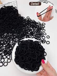 100/500/1000 peças Headbands Multicoloridos, Feitos de Tecido Não Tecido de Poliéster, Cores Variadas - Presente Perfeito para Estudantes (Preto)