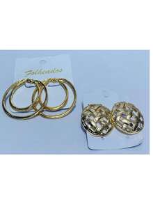 KITS OF 2 PAIRS OF PLATED EARRINGS - KIT 01 - View 2