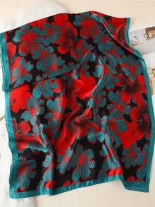 1 buc Eșarfă cu Imprimeu Floral, Stil Romantic Elegant pentru Protecție Solară în Aer Liber, Potrivită pentru Călătorii în Aer Liber, Poate Fi Folosită ca Bandă de Păr, Legătură de Păr, Cercei de Păr, Ideală pentru Autodecorare