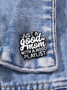Nur eine gute Mutter mit einer Hoodieplaylist Emaille-Pin, modische dekorative Broschen, Ornamente, Anstecknadeln, Taschen-Badges, Schmuckgeschenke, Neuer Stil Rucksack für die Schule 2025