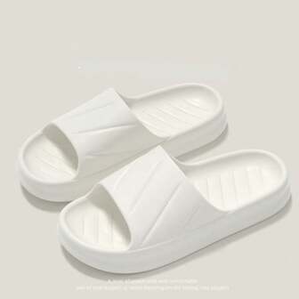 夏季女士复古柔软 EVA 黑白拖鞋防滑室内外露趾舒适拖鞋，带缓冲脚床，轻巧设计适合所有季节，适合家庭和休闲穿着，女士拖鞋，浴室拖鞋，女士拖鞋，旅行必需品，浴室配件，非常适合室内/室外使用。