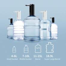 5 加仑水瓶泵，便携式饮水机，适用于 2-5 加仑饮用水，USB 充电，电池容量：1200mAh