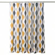 Mid Geo Shower Curtain, 72 X 72, Gold & Gray, Bathroom Decor - 金灰色 - 查看 5