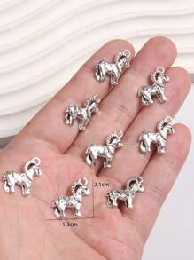 8pcs Cute Animal Shaped Zinc Alloy Pendants, DIY Jewelry Making For Necklace, Bracelet, Gift