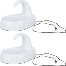 TRIXIE Curved Stream Drinking Fountain For Cats And Dogs, 84.5oz Automatic Water Dispenser, Cat Water Bowl,White - 84.5 Oz - View 8