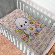 Baby Comforter For Crib And Bed, Warm Padded, Sublimated Print - 粉紅色泰迪熊 - 查看 1
