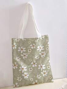 Bolso de hombro de gran capacidad impreso por ambos lados, bolso casual de viaje de playa, bolsa de compras reutilizable de gran capacidad, bolso de hombro casual de mujer, bolso de compras de lona de gran capacidad, bolso impreso de mujer para la compra de comestibles