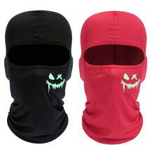 3 件/2 件/1 件笑脸印花滑雪面罩巴拉克拉法帽面罩男女款防紫外线防风围巾适用于滑雪板摩托车