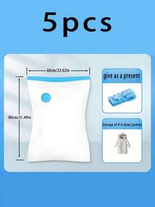 1/11件真空密封储物袋，真空拉链袋，节省空间的行李袋，旅行压缩袋，可折叠服装整理袋，衣柜衣物收纳袋，床上用品，冬装 - 防潮，防蛀，旅行收纳袋，衣物整理袋，家用行李袋 - 彩色 - 查看 16