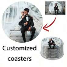 2pcs/1pc Customizable Acrylic Photo Coasters, Personalized Picture Coasters, 3.94x3.94 Inches, Waterproof & Scratch-Resistant, Unique Desk Decor, Suitable For Housewarming, Birthday, And Holiday Gifts