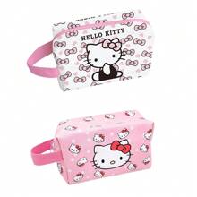 Sanrio Sanrio Hello Kitty & Friends Cartoon Cute Cosmetic Bag, Toiletry Bag With Handle, Large Capacity Travel Organizer Bag, Suitable For Melody, Kuromi, Pompompurin, Designs, 1pc Or 3pcs Set Available