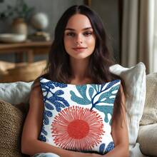 4pcs Colorful Marine Life Decorative Pillow Covers, 45cm - Coastal Charm Throw Pillow Cases With Lobster, Crab, Octopus And Coral Patterns, For Sofa, Bed, Living Room - Soft Polyester, Zipper Closure, Hand Wash Only (Pillow Insert Not Included)