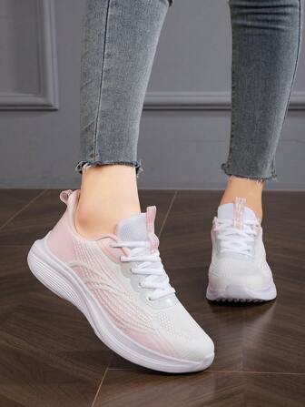 1 par damlöparskor för vardagsbruk, lätta och bekväma sneakers för utomhusbruk, nya ventilerande mesh-ovdelar, vår/sommar 2025, mångsidiga löparskor