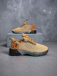 Zapatillas de moda para adolescentes, zapatillas deportivas con cordones y de slip-on- Zapatos de malla transpirable antideslizantes adecuados para correr y caminar al aire libre