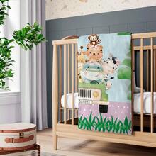 Baby Comforter For Crib And Bed, Warm Padded, Sublimated Print - Pink - View 2