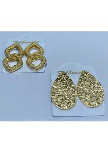 KITS OF 2 PAIRS OF PLATED EARRINGS - KIT 15 - View 2