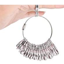 1 pieza Herramienta de medición de talla de anillos de acero inoxidable para EE. UU. / Japón, resistente y durable para medir el tamaño de los anillos