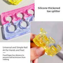 2 Peças Separador de Unhas de Dedo e Dedo do Pé de Silicone Macio, Divisor de Unha do Pé para Fixação de Esmalte, para Salão de Beleza, Suprimentos de Unhas, Ferramentas de Unhas, Ferramentas de Arte de Unhas, Volta às Aulas, Unhas, Ferramentas de Unhas para Unhas Postiças